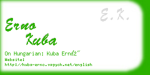 erno kuba business card